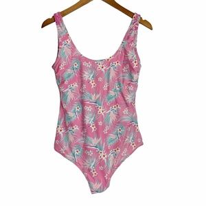 Basic Editions One-Piece Tropical Print Swimsuit